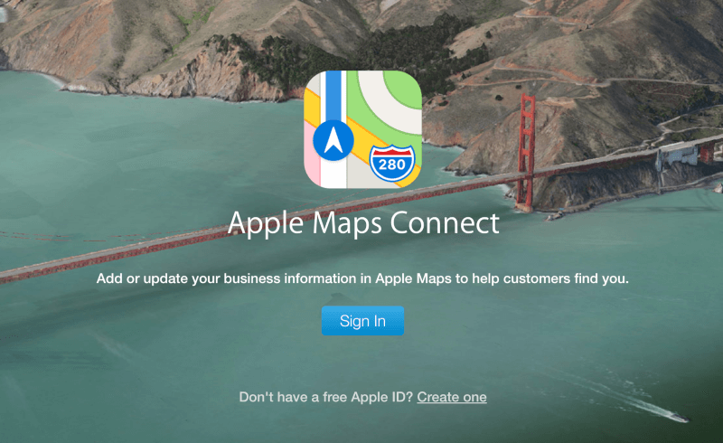 apple maps sign in